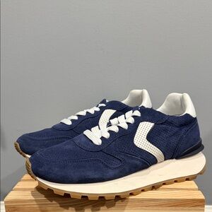 Voile Blanche Navy Suede Sneakers EU 37 / US 6.5 Italian Designer